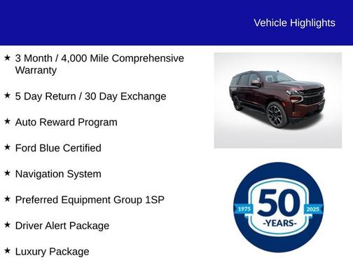 Auburn Metallic 2022 Chevrolet Tahoe RST