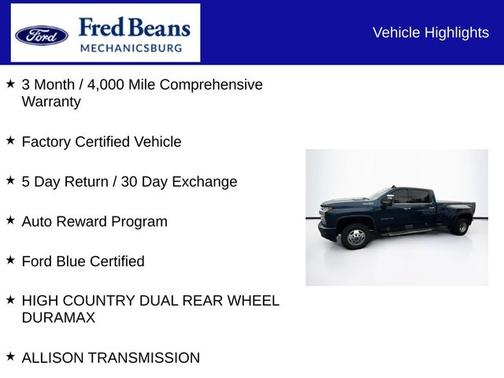 Northsky Blue Metallic 2021 Chevrolet Silverado 3500 HIGH COUNTRY