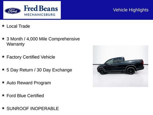 Crystal Black Pearl 2017 Honda Ridgeline BLACK EDITION