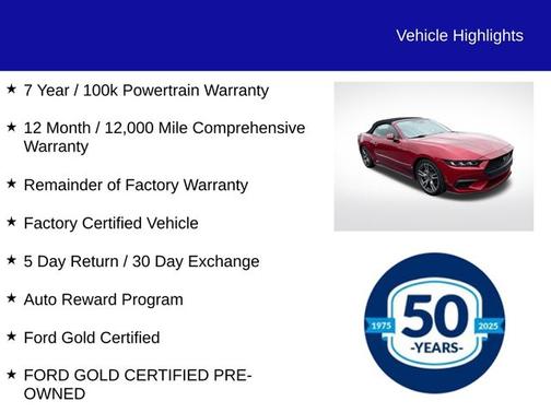 RAPID RED MET TINTED CC 2024 Ford Mustang ECOBOOST PREMIUM