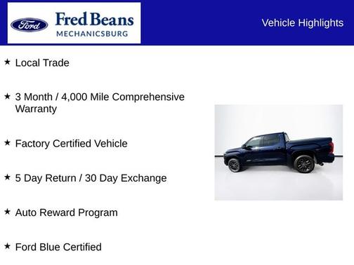 Blue 2023 Toyota Tundra PLATINUM
