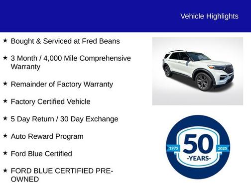 STAR WHITE MET TRI-COAT 2023 Ford Explorer XLT