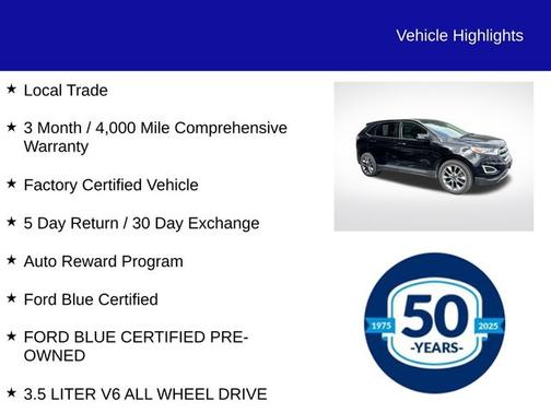 SHADOW BLACK 2018 Ford Edge TITANIUM