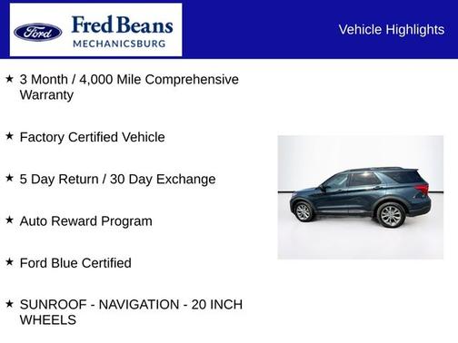 STONE BLUE METALLIC 2022 Ford Explorer XLT