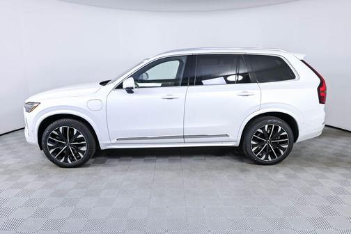 Crystal White Pearl 2026 Volvo XC90 Plug-In Hybrid Plus, T8 AWD, Electric/Gasoline, Bright, 7 Seats