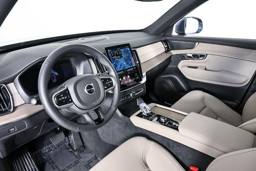 Denim Blue Metallic 2026 Volvo XC90 Plus, B6 AWD Gas (mild hybrid), Gasoline, Bright, 7 Seats