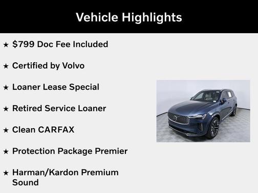 Denim Blue Metallic 2026 Volvo XC90 Plus, B6 AWD Gas (mild hybrid), Gasoline, Bright, 7 Seats