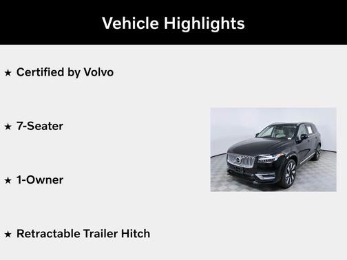 Onyx Black Metallic 2023 Volvo XC90 Recharge Plug-In Hybrid T8 Ultimate Bright Theme 7-Seater