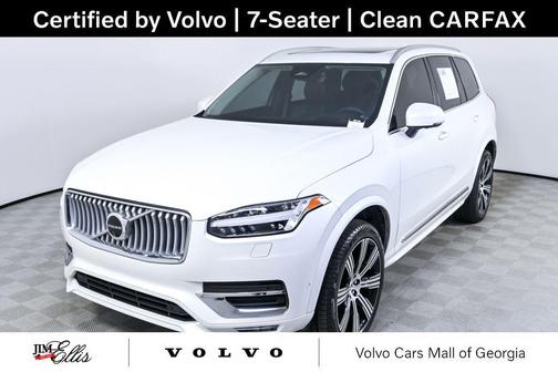 Crystal White Metallic 2024 Volvo XC90 B6 Ultimate Bright Theme 7-Seater