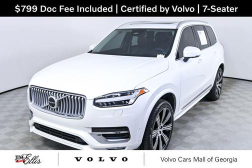 Crystal White Metallic 2024 Volvo XC90 B6 Ultimate Bright Theme 7-Seater