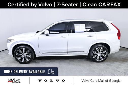 Crystal White Metallic 2024 Volvo XC90 B6 Ultimate Bright Theme 7-Seater