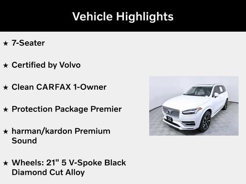 Crystal White Metallic 2023 Volvo XC90 B6 Plus 7-Seater