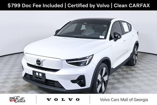 Crystal White Metallic 2023 Volvo C40 Recharge Pure Electric Twin Ultimate