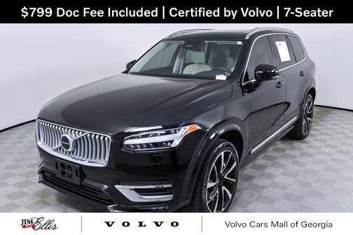 Onyx Black Metallic 2024 Volvo XC90 B6 Plus Bright Theme 7-Seater