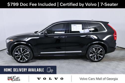 Onyx Black Metallic 2024 Volvo XC90 B6 Plus Bright Theme 7-Seater