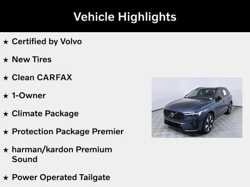 Denim Blue Metallic 2024 Volvo XC60 Recharge Plug-In Hybrid T8 Plus Dark Theme