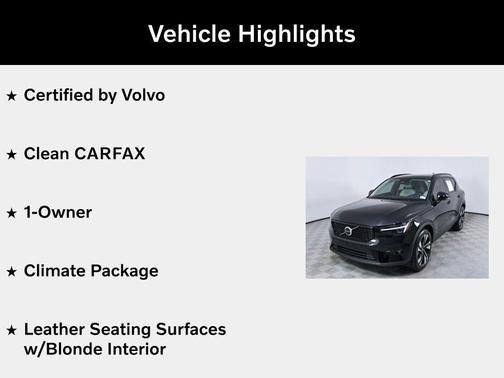 Onyx Black Metallic 2025 Volvo XC40 B5 Ultra Dark Theme