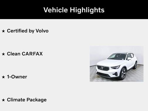 Crystal White Pearl 2025 Volvo XC40 B5 Plus Bright Theme