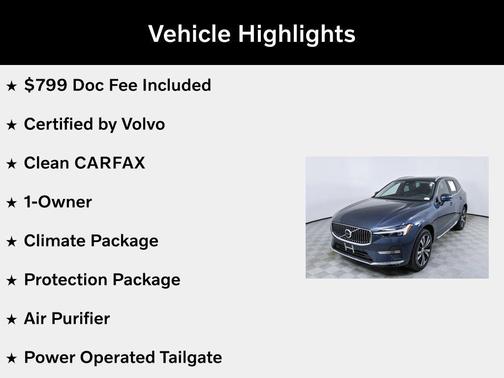 Denim Blue Metallic 2023 Volvo XC60 B5 Plus Bright Theme