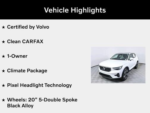 Crystal White Pearl 2025 Volvo XC40 B5 Plus Bright Theme