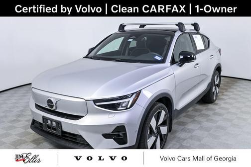 Silver Dawn Metallic 2023 Volvo C40 Recharge Pure Electric Twin Ultimate