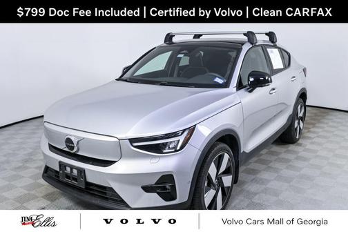 Silver Dawn Metallic 2023 Volvo C40 Recharge Pure Electric Twin Ultimate