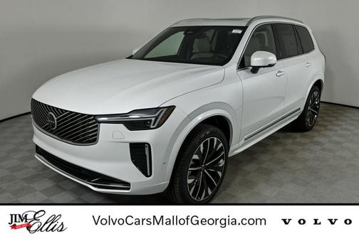 Crystal White Pearl 2026 Volvo XC90 Ultra, B6 AWD Gas (mild hybrid), Gasoline, Bright, 7 Seats