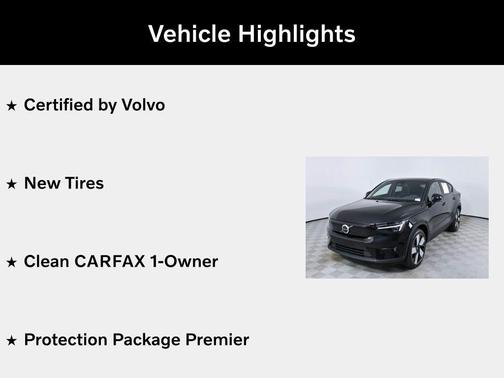Onyx Black Metallic 2024 Volvo C40 Recharge Pure Electric Twin Ultimate