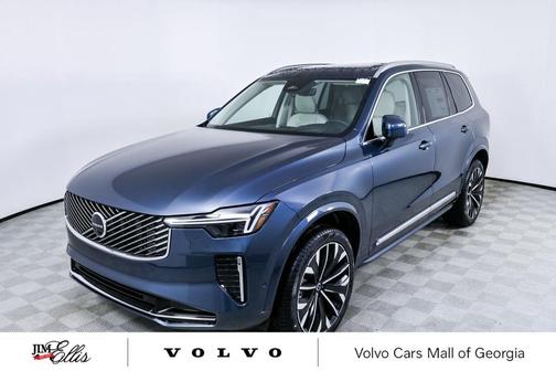 Denim Blue Metallic 2026 Volvo XC90 Ultra, B6 AWD Gas (mild hybrid), Gasoline, Bright, 7 Seats
