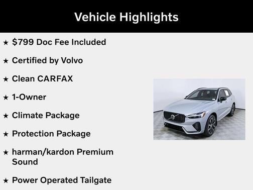 Vapour Grey Metallic 2024 Volvo XC60 B5 Plus Dark Theme