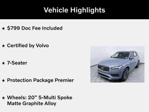 Thunder Grey Metallic 2022 Volvo XC90 T6 Momentum