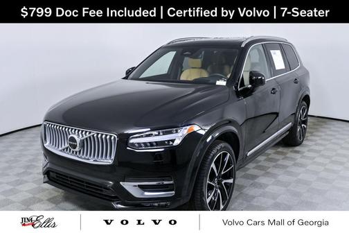 Onyx Black Metallic 2024 Volvo XC90 B6 Ultimate Bright Theme 7-Seater