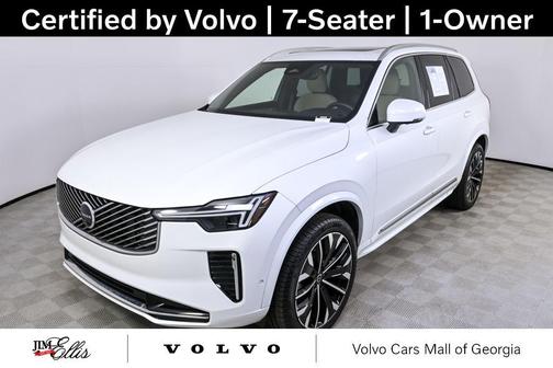 Crystal White Metallic 2025 Volvo XC90 B6 Plus 7-Seater