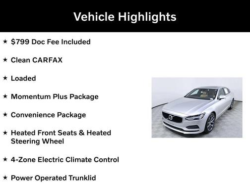 Bright Silver Metallic 2018 Volvo S90 T5 Momentum