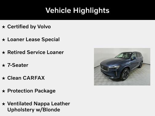Denim Blue Metallic 2026 Volvo XC90 Ultra, B6 AWD Gas (mild hybrid), Gasoline, Bright, 7 Seats