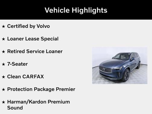Denim Blue Metallic 2026 Volvo XC90 Plus, B6 AWD Gas (mild hybrid), Gasoline, Bright, 7 Seats