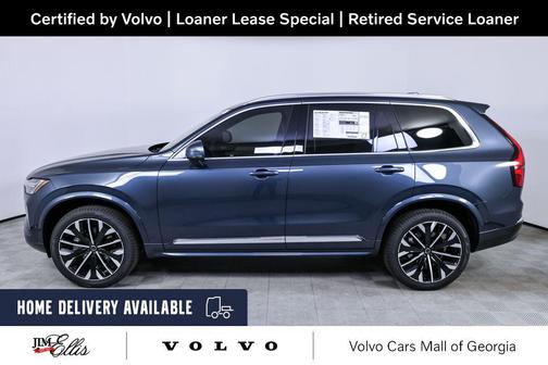 Denim Blue Metallic 2026 Volvo XC90 Plus, B6 AWD Gas (mild hybrid), Gasoline, Bright, 7 Seats