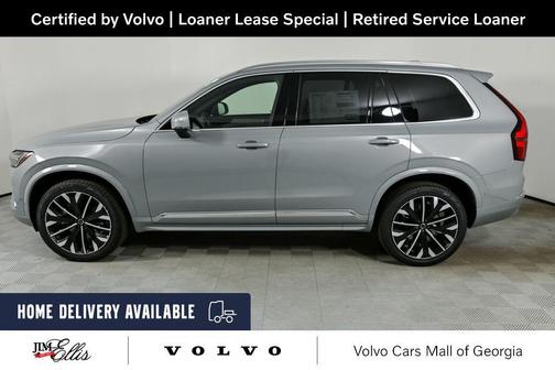 Vapour Grey Metallic 2026 Volvo XC90 Plus, B6 AWD Gas (mild hybrid), Gasoline, Bright, 7 Seats