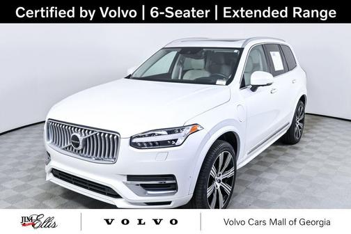 Crystal White Metallic 2022 Volvo XC90 Recharge Plug-In Hybrid T8 Inscription 6 Passenger