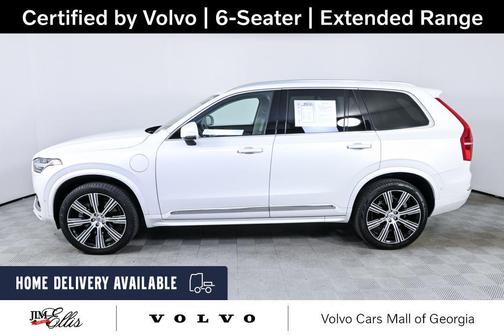 Crystal White Metallic 2022 Volvo XC90 Recharge Plug-In Hybrid T8 Inscription 6 Passenger