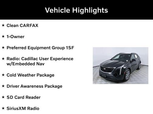 Stellar Black Metallic 2019 Cadillac XT4 Sport