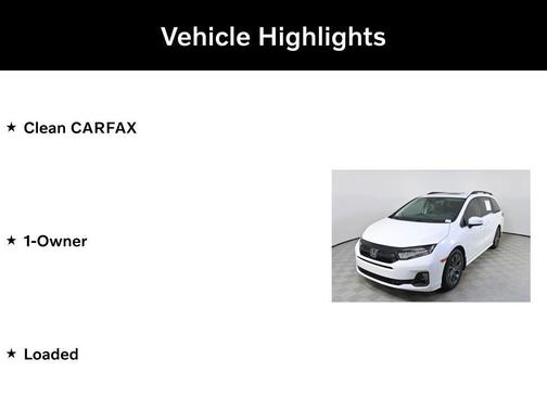 Platinum White Pearl 2025 Honda Odyssey Touring