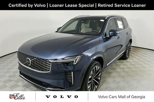 Denim Blue Metallic 2026 Volvo XC90 Plus, B6 AWD Gas (mild hybrid), Gasoline, Bright, 7 Seats