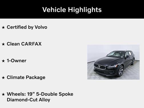 Onyx Black Metallic 2025 Volvo V60 Cross Country Plus, B5 AWD Gas (mild hybrid)