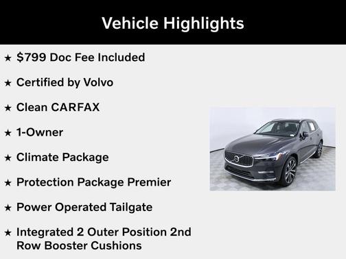 Platinum Grey Metallic 2023 Volvo XC60 B5 Ultimate Bright Theme