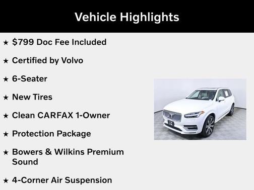 Crystal White Metallic 2023 Volvo XC90 B6 Ultimate 6-Seater