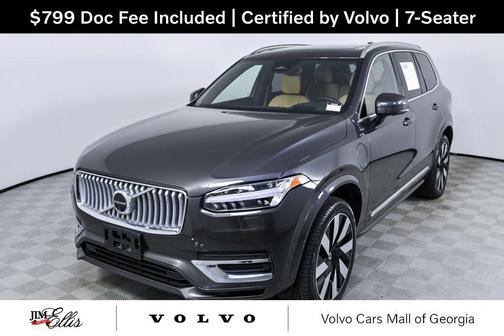 Platinum Grey Metallic 2024 Volvo XC90 Recharge Plug-In Hybrid T8 Ultimate Bright Theme 7-Seater