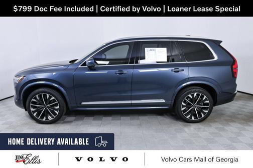 Denim Blue Metallic 2026 Volvo XC90 Plus, B6 AWD Gas (mild hybrid), Gasoline, Bright, 7 Seats