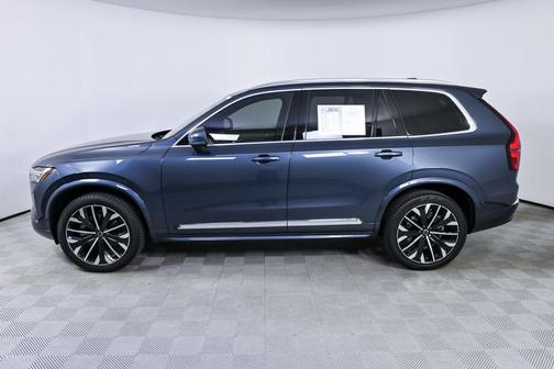 Denim Blue Metallic 2026 Volvo XC90 Plus, B6 AWD Gas (mild hybrid), Gasoline, Bright, 7 Seats