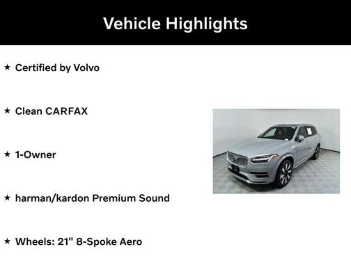2024 Volvo XC90 Recharge Plug-In Hybrid T8 Plus Bright Theme 7-Seater